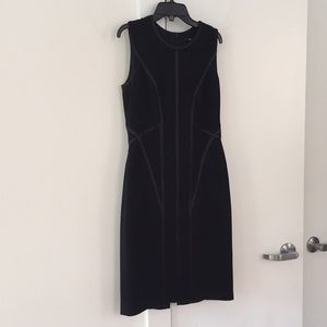 Hugo Boss sleeveless dress with satin piping